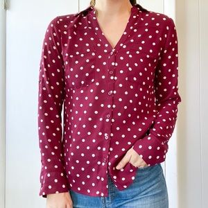 Express Polka Dot Button Down